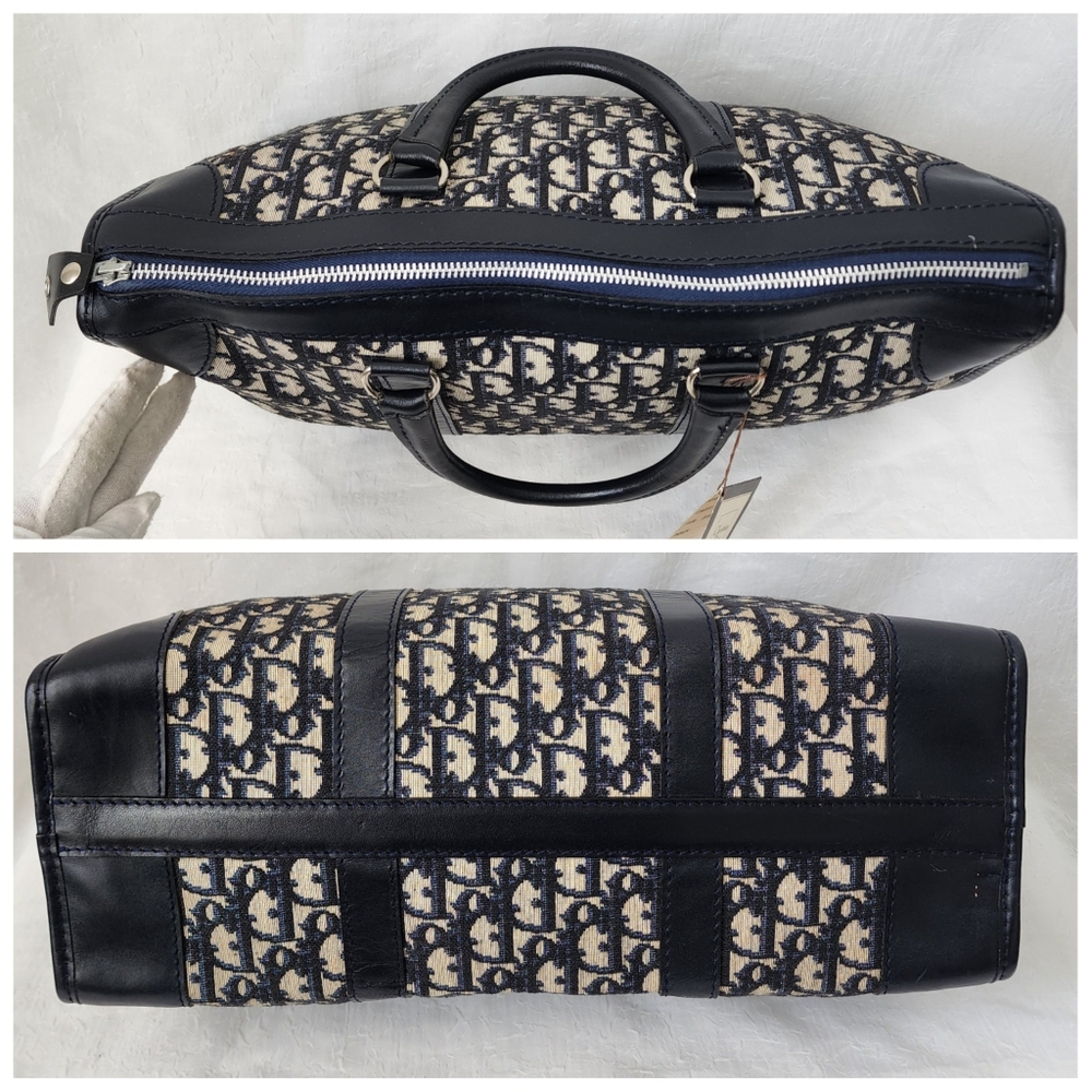 Auth Dior Trotter Montiagne Navy Boston Bag And Wallet Bundle - Picture 7 of 9